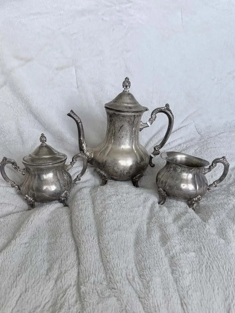 International Silver Company Vintage Silver Plated 3-Piece Tea and Coffee Servic
